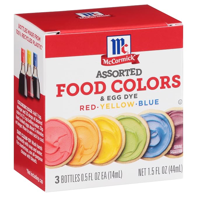 McCormick Assorted Food Colors & Egg Dye, 1.5 fl oz (Pack of 16)