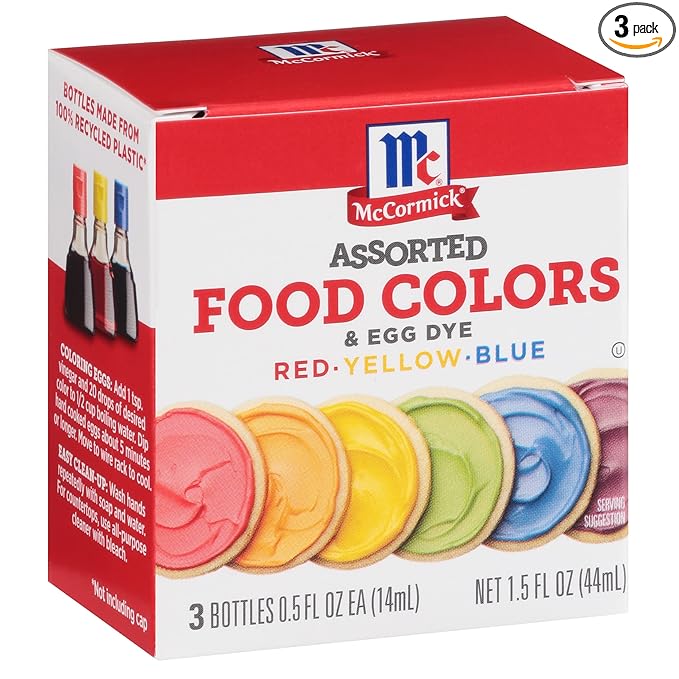 McCormick Assorted Food Colors & Egg Dye, 1.5 fl oz