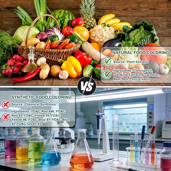 Natural Food Coloring - 160ml Pastel Food Coloring, Plant Based Food Dye, Artificial Dye Free Gel Food Coloring for Cake Decorating, Buttercream Frosting, Cookie, Baking