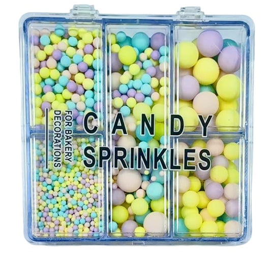 Sentovac Pastel Pearl Nonpareils Pearls Mixing Cake Sprinkles Cake and Cupcake Topper Decorations Sprinkles for Decorating Party Supplies