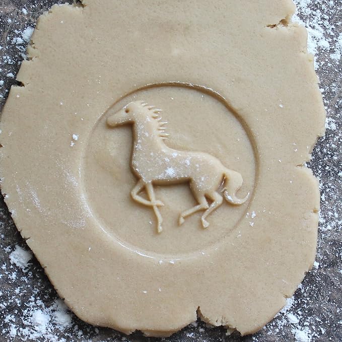 Wood Cookie Stamp, 2.5 Inch (Running Horse CS-131)