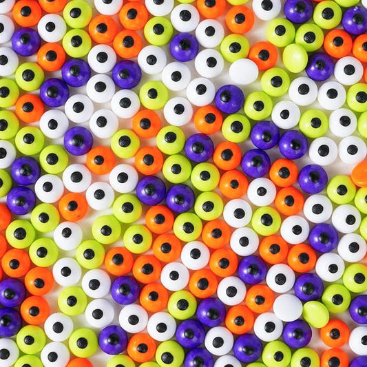 Candy Eyeballs Sprinkles for Cake Decorating Cupcake, Cookies, Ice Cream Topper Cake Sprinkles Baking, Perfect For halloween Party, Christmas, New Year’S Eve (Green Purple Orange Eyeball)
