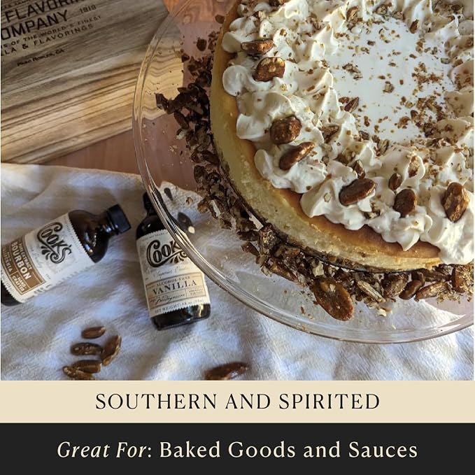 Cook's, Bourbon Extract Distilled From a Great American Bourbon, for Cookies, Cakes, Sauces, 128 Ounces (1 Gallon)
