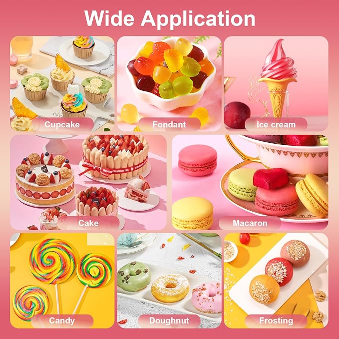 Food Coloring Liquids 24 Colors, Vibrant Food Coloring Set for Cake Decorating, Cookies, Icing, Frosting, Doughnut, Halloween, 6ml/bottle