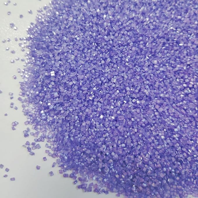 HeDeon&Rles Edible Purple Sanding Sugar Crystals for Baking 120g/4.23oz Sparkling Sugar Crystals Cake Cupcake Pancake Ice Cream Top Birthday Wedding Easter Halloween ChristmasCake Decoration