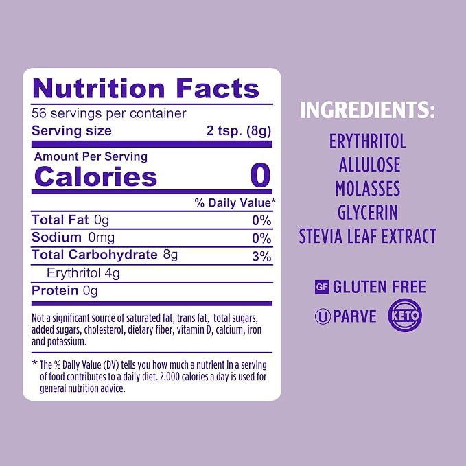 SPLENDA Magic Baker Brown Zero Calorie Plant Based Granulated Baking Blend with Stevia, Erythritol and Allulose – Zero Sugar, Keto Friendly, 1lb (16 oz) Pouch (Pack of 1)