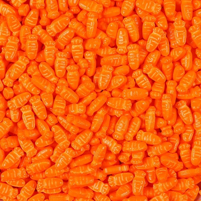 Edible Carrot Sprinkles for Cake Decorating, Carrot Cake Decorations for Easter Cupcakes, Carrot Cake, Macaron, Ice Cream Topping, Cookies(120g/4.23oz)
