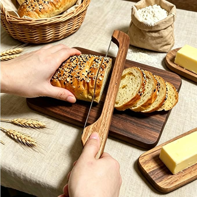 Sourdough Bread Knife for Homemade Bread, Bread Slicer-Cutter& Bread Bow Knife for Sourdough with Ergonomic Grip for Easy, Clean & Even Slicing, Bread Saw