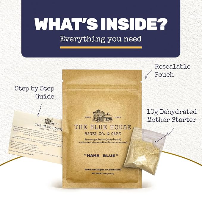 Dehydrated Sourdough Starter – Award-Winning Sour Dough Starter Culture | Fast-Activating, Beginner Friendly, Gluten Sensitive, Organically Sourced | Live Culture for Bread, Bagels & Pizza - 10g