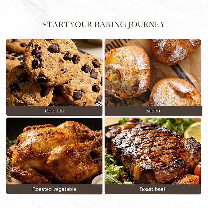 Heavy-Duty 3-Piece Baking Sheet Set - Commercial & Home Kitchen Nonstick Cookie Pans, Reinforced Carbon Steel Baking Trays, Oven-Safe with Even Heating & Easy Clean