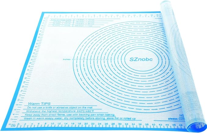Silicone Pastry Mat 36x24 Inch Extra Large Baking Mat with Measurements, Nonstick Kitchen Counter Mats for Dough, Pastry, Dough Rolling, Kneading Board, Pie Crust, Fondant, Bread, Pasta, Pizza