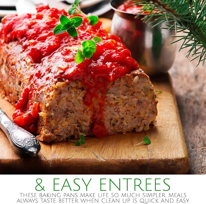 PLASTICPRO [3 Lb 50 Pack Disposable Loaf Pans Aluminum Tin Foil Meal Prep Bakeware - Cookware Perfect for Baking Cakes, Bread, Meatloaf, Lasagna 3 Pound 11'' X 5'' X 2.75''