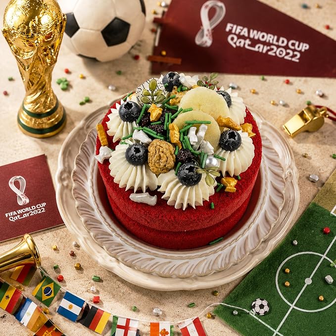 Edible Soccer Sprinkles for Cake Decorating, Green Sprinkles Mixed Jimmies Soccer Trophy Shoes, World Cup Soccer Ball Sprinkles for Baking Cupcakes Cookies