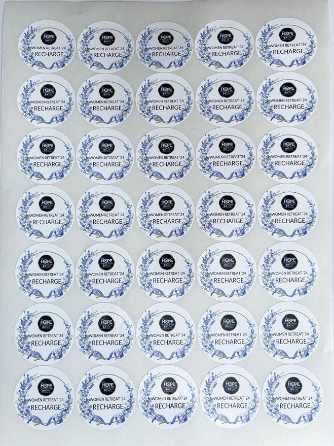 Custom Stickers for Weddings, Birthdays & Businesses - Personalized Labels with Your Logo - Waterproof, Fade and Heat Resistant - Pack of 100-1000 (Wreath T, 3.5 Inch)