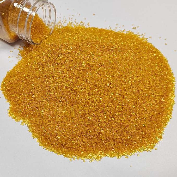 Gold Sanding Sugar Sprinkles, Gold Sugar Crystals, Edible Sparkling Sprinkles for Cake Cupcake Decorating, Baking Cake Decorations, Cookies Ice Cream Toppings, Wedding Party Christmas Supplies 130g/4.6oz