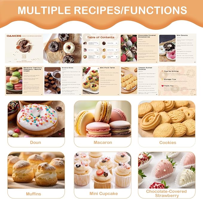 OAMCEG 24 Pack Cookie Boxes with Window, 12x8x2.5 Inch Bakery Treat Boxes for Christmas Holiday Gift Giving, Desserts, Donuts, Pastries-Brown