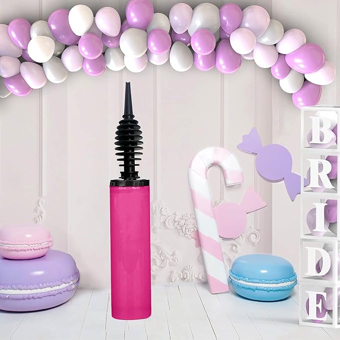 Balloon Pump, Inflator for Balloons, Toy Blower, Foil and Confetti Professional Pumper, Dual Action Hand Air Pump for Balloons.
