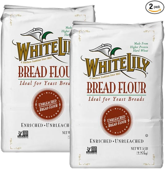 White Lily Bread Flour, 5 lb Bag (Pack of 2)