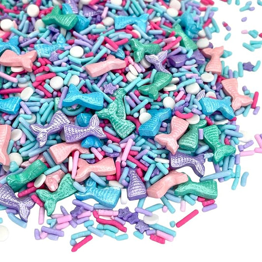 Sprinkles | Mermaid Sprinkles | 4 oz | Cupcake Sprinkles | Cake Sprinkles | Purple and Teal Sprinkles | Manvscakes