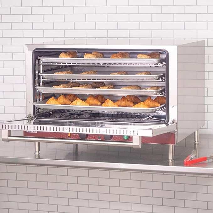 Kratos Commercial Oven, Full Size Countertop Electric Convection Oven with Steam Control, Stainless Steel, 208/240V (29M-061)
