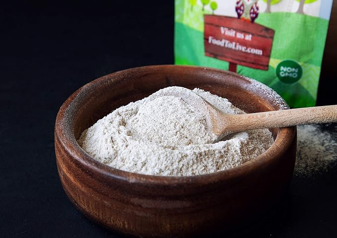 Food to Live Organic Dark Rye Flour, 12 Pounds – Whole Grain, Non-GMO, Stone Ground, Kosher, Raw, Vegan, Bulk, Great for Baking Bread, Product of the USA