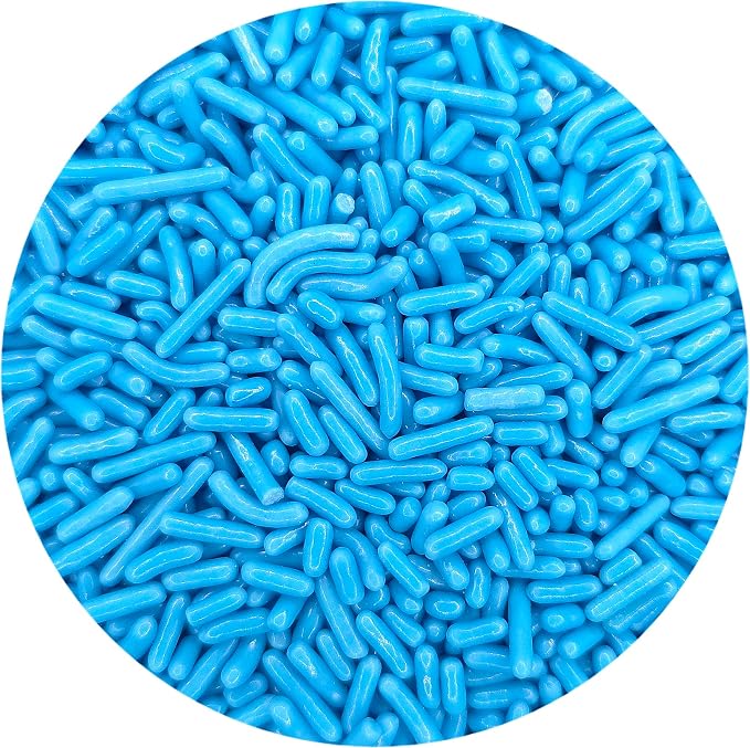 NCS Blue Jimmies Edible Sprinkles – Cupcake, Cake & Cookie Decorations, 7 oz