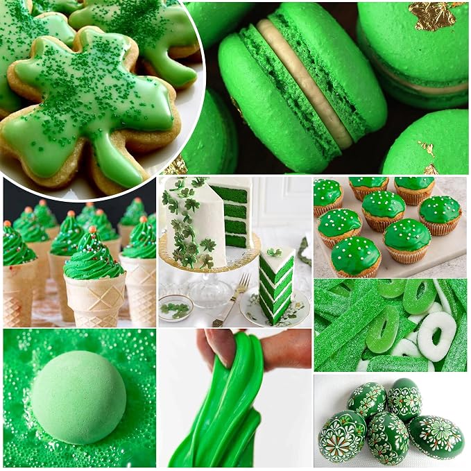 Limino Food Coloring - Vivid Food Coloring for Baking, Cake Decorating, Cookie, Fondant, Macaron - Liquid Tasteless Food Color Dye for Airbrush, DIY Slime Making and Crafts - 6 fl.oz / 160ml (Green)