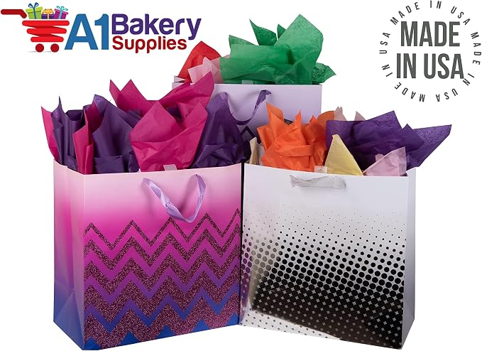A1 Bakery Supplies Preimer High Kraft Pinstripe Brown Treat Gift Boxes (3 In X 3 In X 4 In) 10 Pack