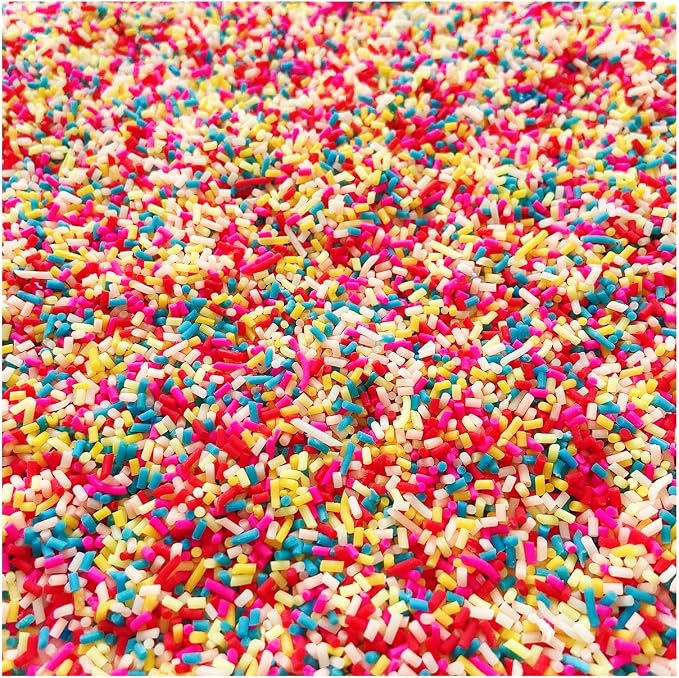 EHOPE 100G Fake Sprinkles Polymer Sprinkles Faux Sprinkles Resin Sprinkles Clay Sprinkles For Resin Fake Candy Sprinkles for Nail Art DIY Crafts Cake Phone Case (100G Sugar granules-Red)