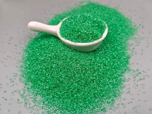 Edible 5 Ounce Medium Decorative Green Sanding Sugar Sprinkles for Baking, Sparkling Crystals for Cakes, Cookies, Cupcakes, Ice Cream Topping and Rimming Sugar