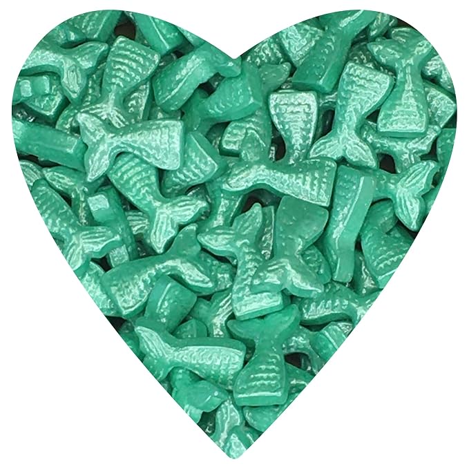 COOL MOM SPRINKLES Teal Mermaid Tail Sprinkles (4 oz.) – Themed Sprinkles for Decorating Birthday Cakes, Cupcakes, Cookies & Desserts – Mixed in the USA/Gluten-Free (Teal Mermaid Tail)