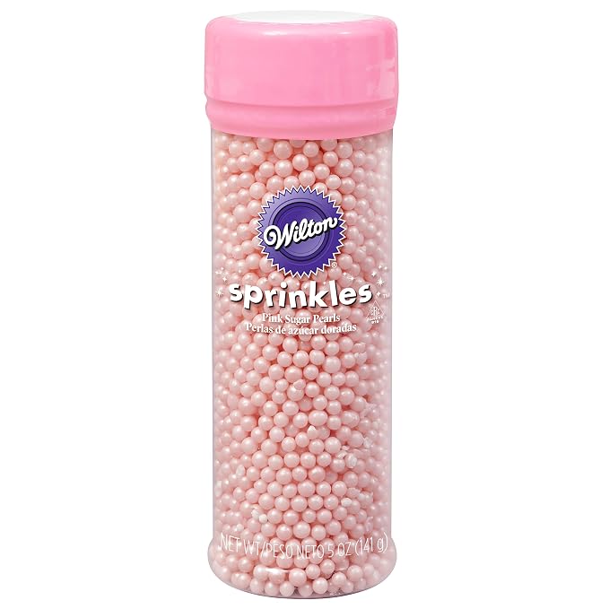Wilton Pink Sugar Pearls, 5 oz. (Pack of 2)
