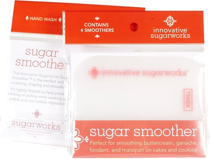 Innovative Sugarworks Sugar Smoothers for Fondant, Modeling Chocolate, Sugarcraft, and Cake Decorating (4 Small (2 Thin,2 Thick))