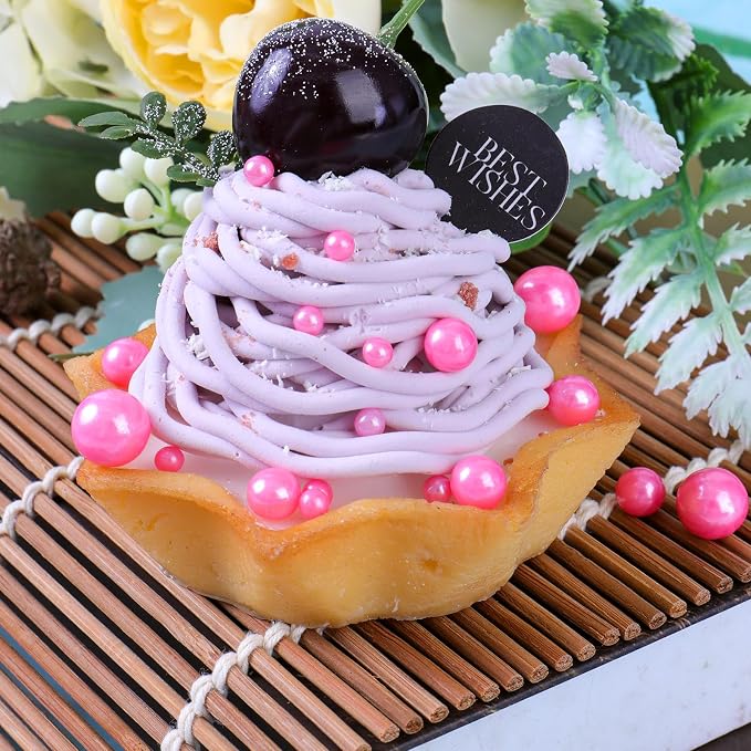 Pink Pearl Sprinkles for Cake Decorating, 130g/4.6oz Edible Pearl Sprinkles, Baking Cupcakes, Donuts, Macarons Toppings