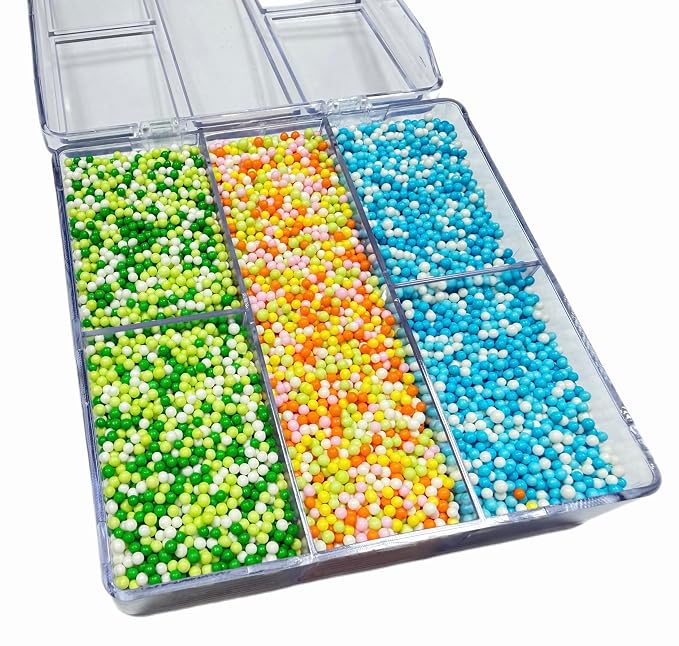 Sentovac 2mm Nonpareils Pearls Mixing Cake Sprinkles Cake and Cupcake Topper Decorations Sprinkles for Decorating Party Supplies