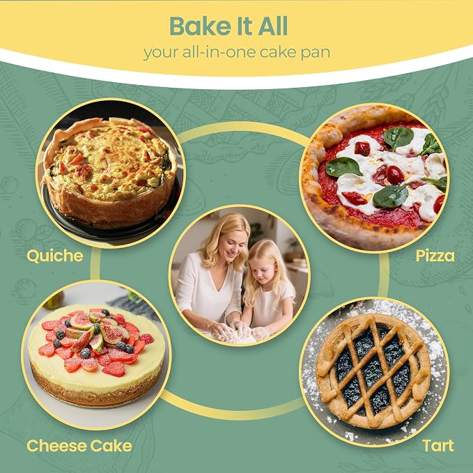 9 Inch Springform Cake Pans, Non-Stick, Spring Form Pans 9 inch with Removable Bottom, Spring Form Pan, Carbon Steel, Cheesecake Pan (Champagne Gold)