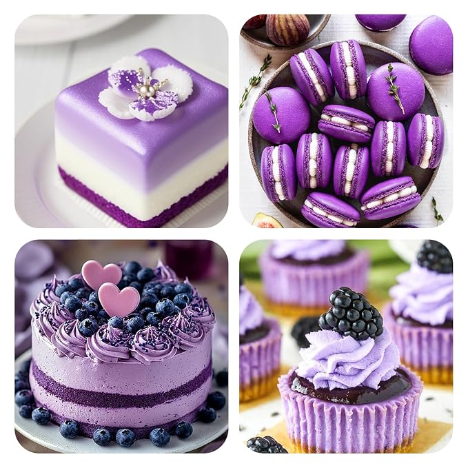 Purple Gel Food Coloring - Pandalab 2 Ounce High Concentrated Food Dye for Baking, Cake, Cookie, Fondant, Icing, Easter Egg, Macaron, DIY Slime (60ml)