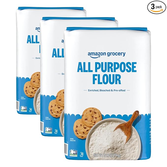 Amazon Grocery, All Purpose Flour, 5 Lb (Pack of 3)