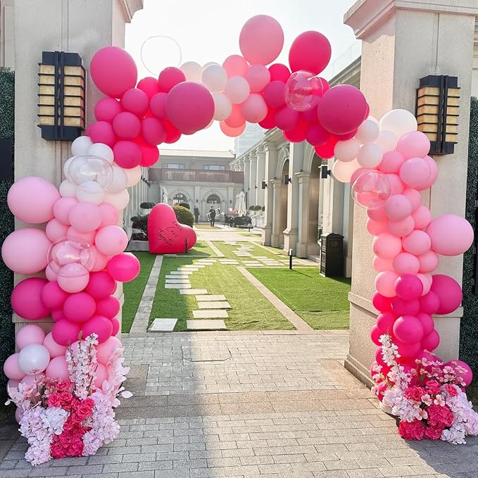 Voircoloria Hot Pink Balloons, 66pack 12inch Dark Pink Latex Party Balloons for Wedding, Birthday, Graduation, Bridal Shower, Baby Shower, Gender Reveal, Anniversary, Anniversary Party Decorations