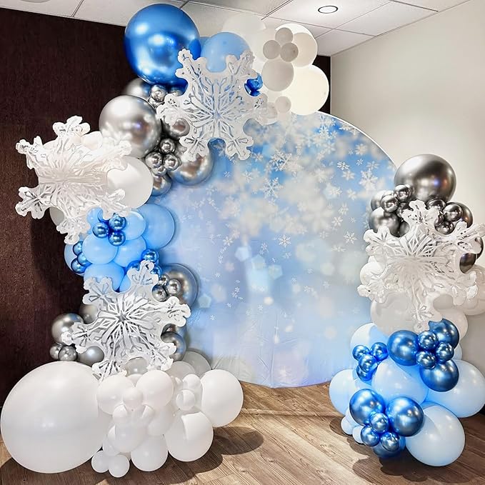120pcs Metallic Blue Balloons, 18 12 10 5 inch Metallic Blue Balloons Different Sizes Blue Balloon Arch Kit for Graduation Baby Shower Wedding Birthday Party Decorations