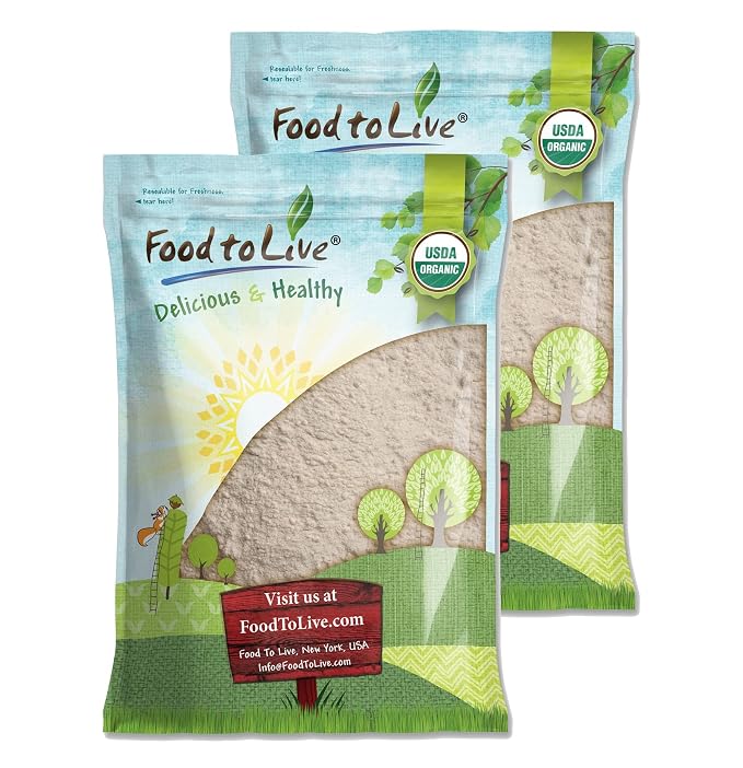 Food to Live Organic Spelt Flour, 16 Pounds — Whole Grain, Non-GMO, Kosher, Vegan, Bulk, Great for Baking Bread, Product of the USA