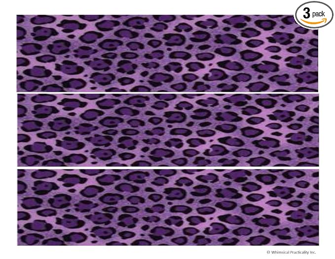 Purple Leopard Edible Icing Image Border Strips 3 Pk
