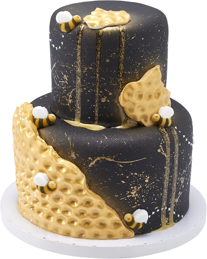 Lucks Dec-Ons Decorations Molded Sugar/Cup-Cake Topper, Bumble Bees Assortment, 1 Inch, 176 Count