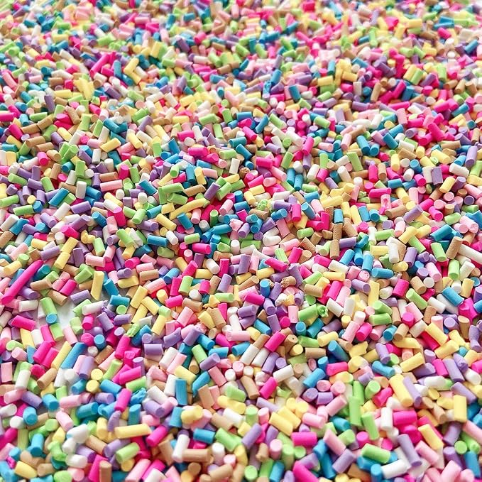 EHOPE 100G Fake Sprinkles Polymer Sprinkles Faux Sprinkles Resin Sprinkles Clay Sprinkles For Resin Fake Candy Sprinkles for Nail Art DIY Crafts Cake Phone Case (100G Sugar granules-Blue)