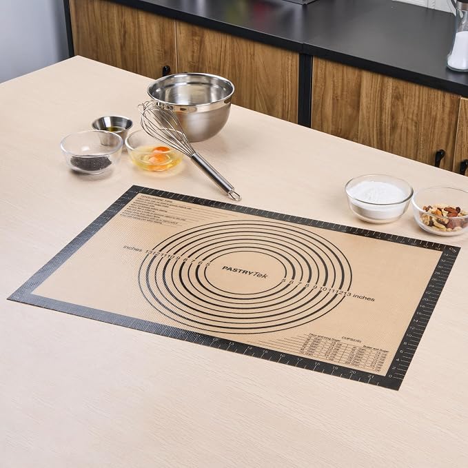 Restaurantware Silicone Baking Mat - 1 Case - 23.6 x 15.7 Inches - Non-Stick Pastry Mat for Dough Rolling - Heat-Resistant, Durable, Anti-Slip Liner - Black