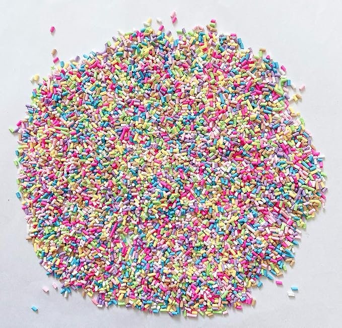 EHOPE 100G Fake Sprinkles Polymer Sprinkles Faux Sprinkles Resin Sprinkles Clay Sprinkles For Resin Fake Candy Sprinkles for Nail Art DIY Crafts Cake Phone Case (100G Sugar granules-Blue)