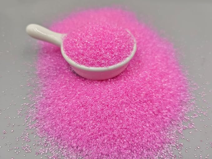 Edible 5 Ounce Medium Decorative Pink Sanding Sugar Sprinkles for Baking, Sparkling Crystals for Cakes, Cookies, Cupcakes, Ice Cream Topping and Rimming Sugar