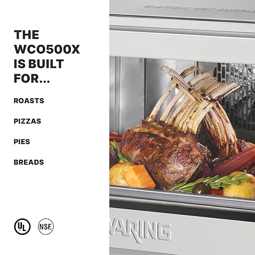 Waring Commerical Convection Oven, Half-Size Pan Capacity, 4 Cooking Functions, for Commercial Kitchens & Restaurants, NSF Certified, WCO500X