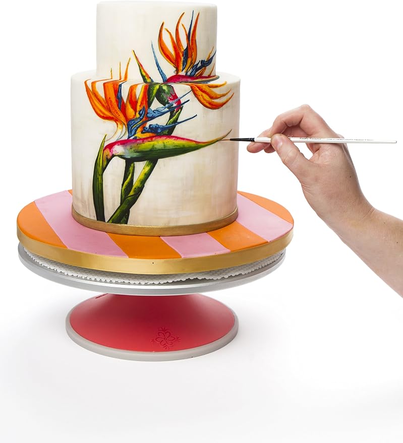 Sugarworks Artists Cake Turntable Rotating Cake Stand Cake Decorating Stand, with Brake/Stop