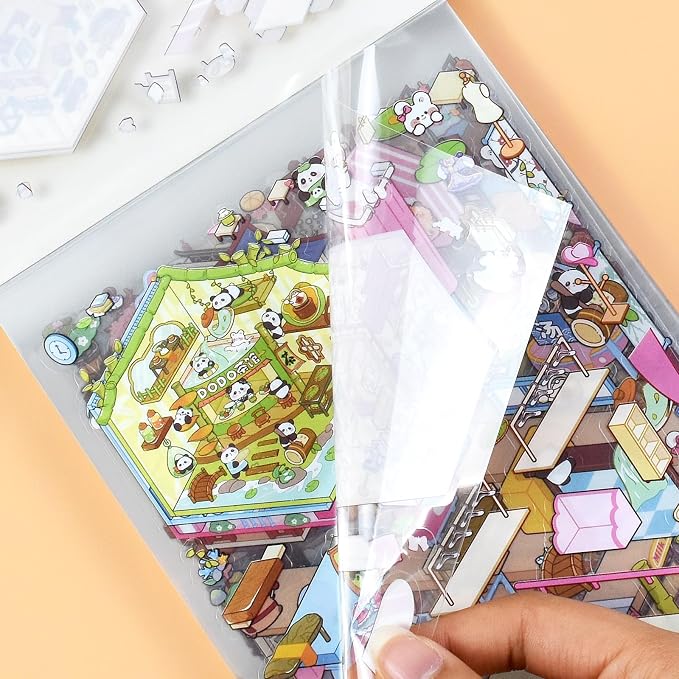 20 Sets DIY 3D Stickers Scene Collection Book DIY Sticker Scenes Make Your Own Sticker Therapy Relief Stress Pass The Time